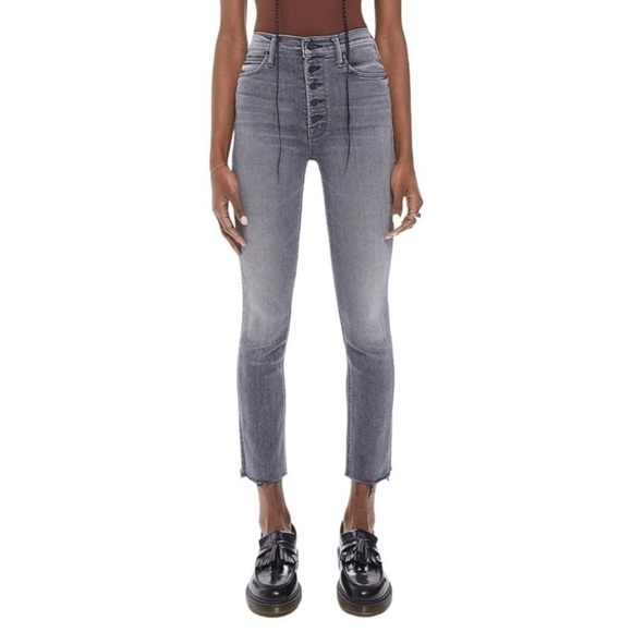 Mother The Pixie Dazzler Ankle Fray Jeans in Digging Up Dirt Size 34 Raw Hem - Picture 15 of 15